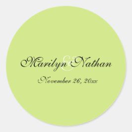 Redonda Pegatina redondo de 1,5" de color negro y verde pe