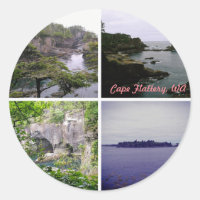 Pegatina redondo de Cape Flattery