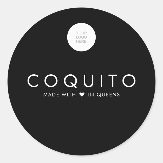 Redonda Pegatina redondo de Coquito Business Classic (Anverso)