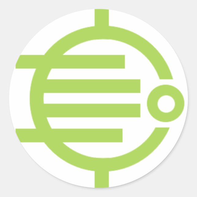 Redonda Pegatina redondo de cuatro hojas (Anverso)