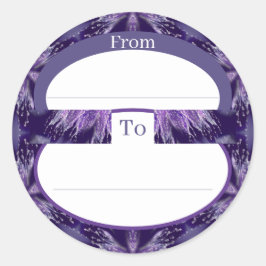 Redonda Pegatina redondo de grano morado