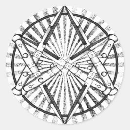 Redonda pegatina redondo de hojas unicurales