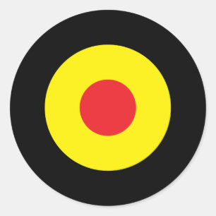 Redonda Pegatina redondo de la MOD del belga