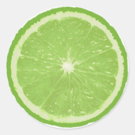 Redonda Pegatina redondo de la nota sobre la fruta - Lime