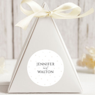 Redonda Pegatina redondo de perlas blancas Boda