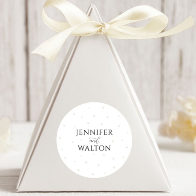 Redonda Pegatina redondo de perlas blancas Boda (Subido por el creador)