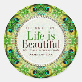 Redonda Pegatina redondo de Personalizado de geometría ver