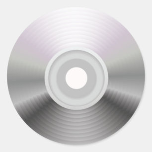 Redonda Pegatina redondo del CD audio