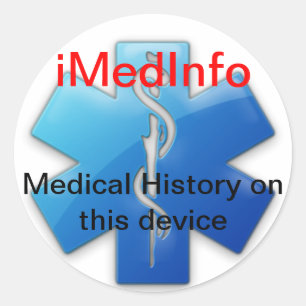 Redonda pegatina redondo del iMedInfo