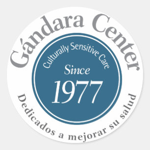 Redonda Pegatina redondo del logotipo del Centro Gándara