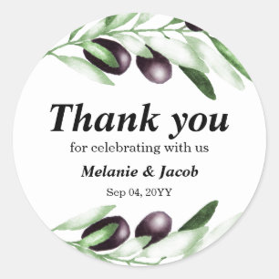 Redonda Pegatina redondo Olive Branch Classic