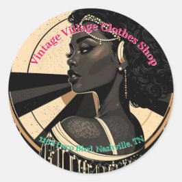 Redonda Pegatina redondo para ropa de vintage para pequeña