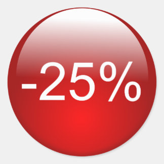Redonda Pegatina redondo para un descuento del -25%