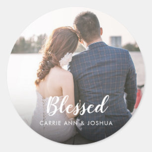 Redonda Pegatina redondo personalizado Photo Classic