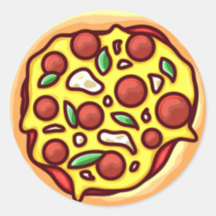 Redonda Pegatina Redondo Pizza