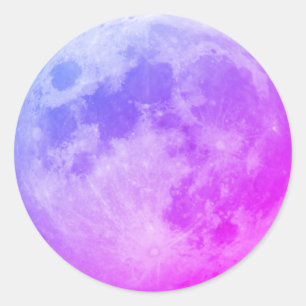 Redonda Pegatina redondo Purple Moon Classic