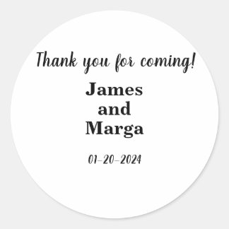 Redonda Pegatina redondo simple y clásico