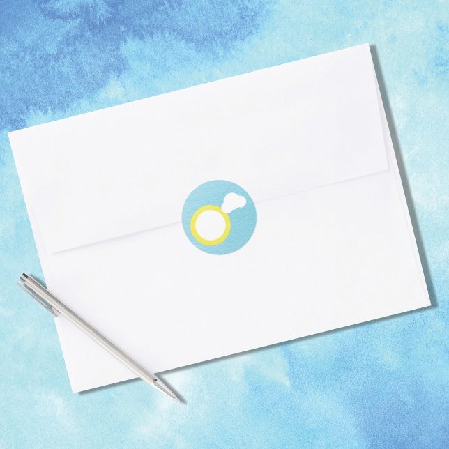 Redonda Pegatina redondo Sun y Cloud Classic (Subido por el creador)