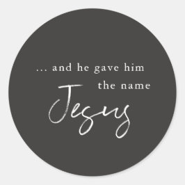 Redonda Pegatina religiosa de Navidad