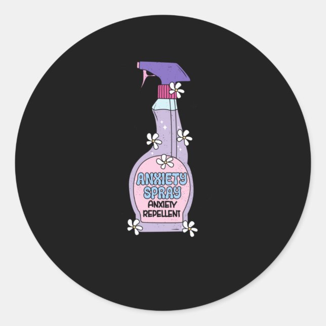 Redonda Pegatina repelente de ansiedad (Anverso)