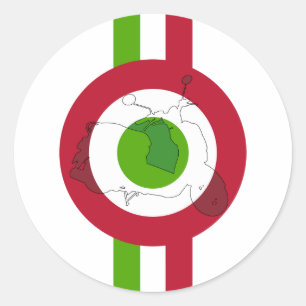 Redonda Pegatina retro de la MOD de la vespa