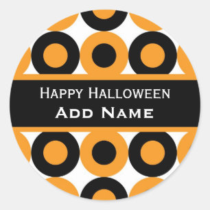 Redonda Pegatina Retro Halloween