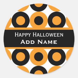 Redonda Pegatina Retro Halloween
