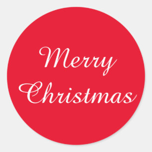 Redonda Pegatina rojo blanco de Amazone del navidad por