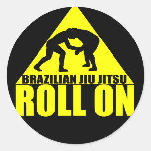 Redonda Pegatina "Roll On" de Jiu JItsu