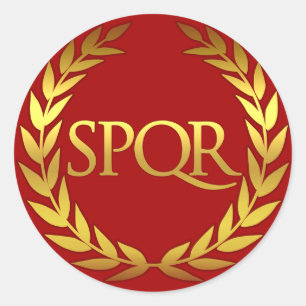 Redonda Pegatina romano de SPQR