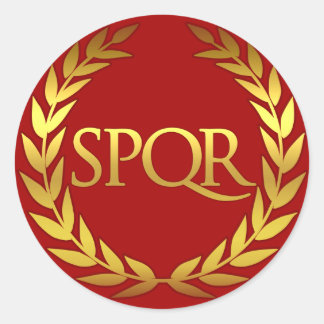Redonda PEGATINA romano SPQR