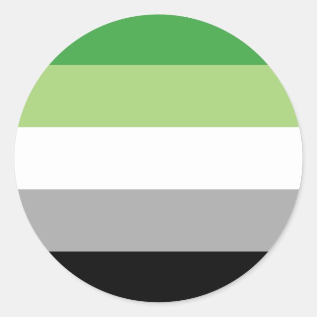 Redonda Pegatina romántico del círculo del orgullo (Anverso)