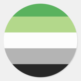 Redonda Pegatina romántico del círculo del orgullo