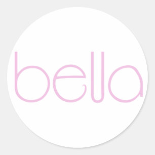 Redonda Pegatina rosa Bella