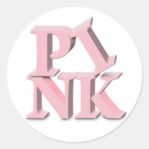 Redonda Pegatina ROSADO de la conciencia del cáncer de