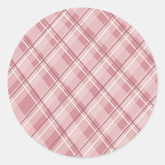 Redonda Pegatina rosado de plástico de personalizable (Anverso)