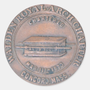 Redonda Pegatina Royal Arch Masonic Penny