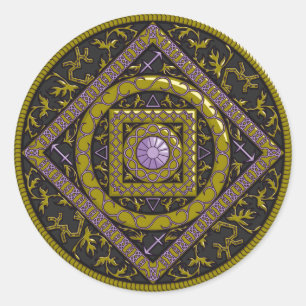 Redonda Pegatina Sagittarius Mandala