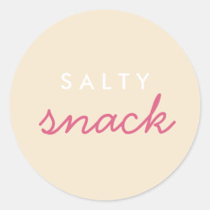 Redonda Pegatina Salty Snack
