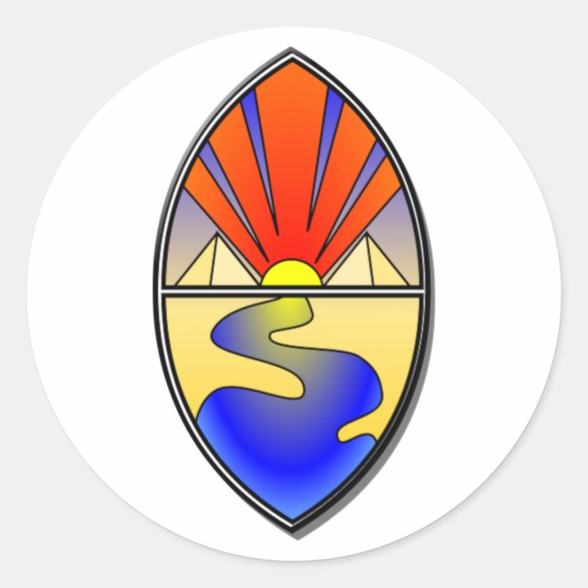 Redonda Pegatina Sapphire Current Lamen (Anverso)