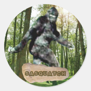 Redonda Pegatina Sasquatch