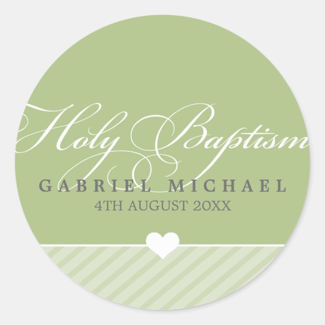 Redonda PEGATINA SEAL - bautismo sagrado: tipo 3 encantado (Anverso)