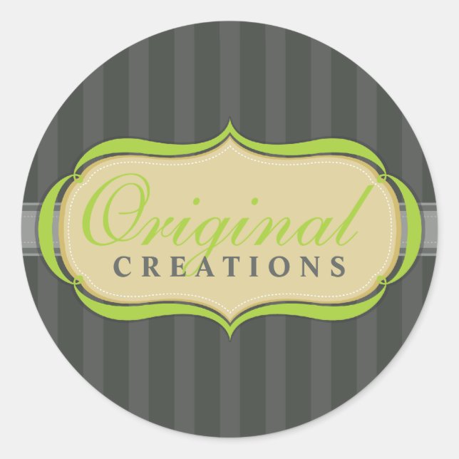 Redonda PEGATINA SEAL :: elegante extravagante 12 (Anverso)