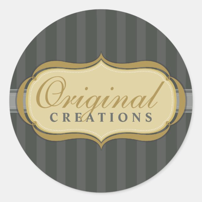 Redonda PEGATINA SEAL :: elegante extravagante 13 (Anverso)
