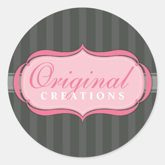 Redonda PEGATINA SEAL :: elegante extravagante 6 (Anverso)