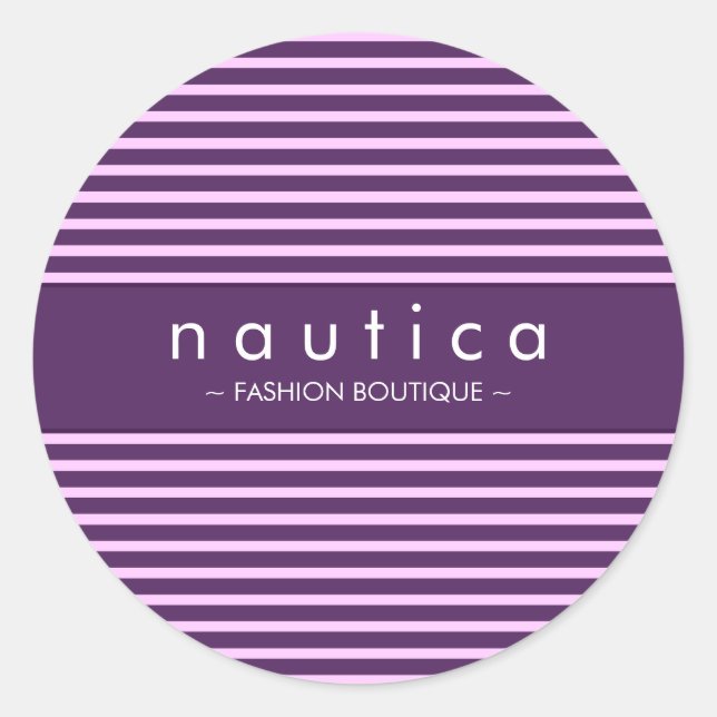 Redonda PEGATINA SEAL :: franja náutica 7 (Anverso)
