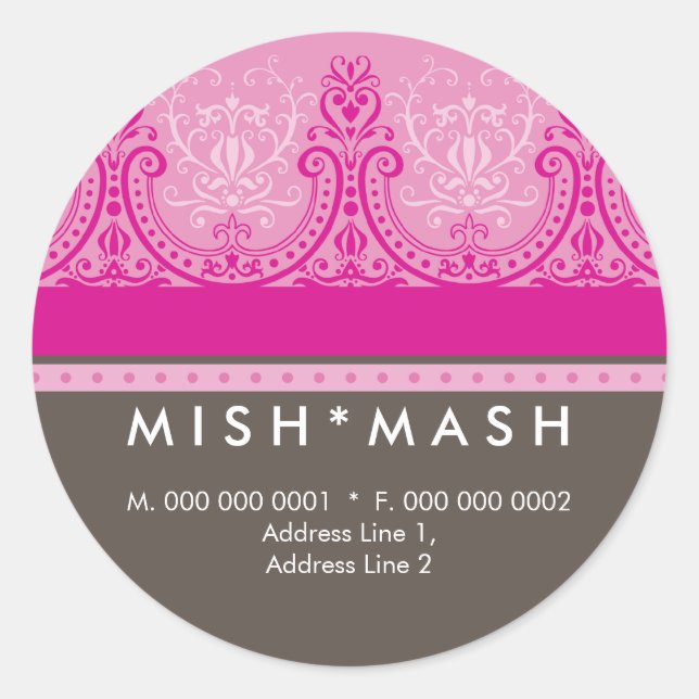 Redonda PEGATINA SEAL :: glam 1 (Anverso)