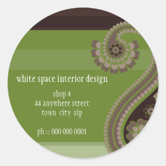 Redonda PEGATINA SEAL :: Paisley 3