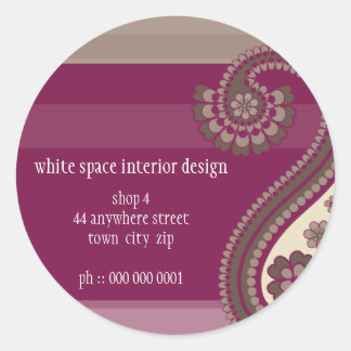 Redonda PEGATINA SEAL :: Paisley 4