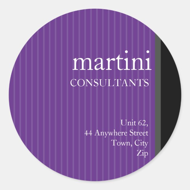 Redonda PEGATINA SEAL :: simplemente elegante 1 (Anverso)